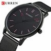 Mens Top Brand Watches CURREN Luxury Quartz Watch Men Waterproof Sport Wrist Watch For Men Slim Mesh Clock Relogio Masculino