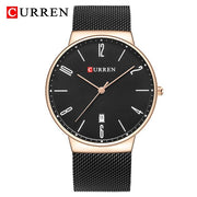 CURREN Fashion Men Watches Quartz-Watch Men Slim Business Wristwatch Luxury Stainless Steel Waterproof Watch Male Clock Analog