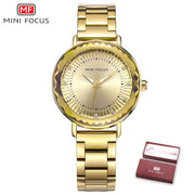 MINI FOCUS Fashion Golden Watches Women Quartz Watches Ladies Top Brand Luxury Female Wrist Watch Girl Clock Relogio Feminino