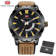 MINI FOCUS Brand Luxury Quartz Men Watch Man Fashion Casual Military Armyt Clock Waterproof Watches Date Display Relojes Hombre