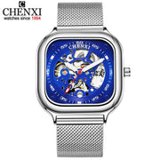 CHENXI Watch Top Luxury Brand Tourbillon Business Clock Automatic Mechanical Wristwatch Transparent Waterproof Mens Watches