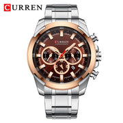 CURREN Brand Watches Stainless Steel Men Sport Quartz Wrist Watch Men Business Chronograph Fashion Military Waterproof Watch