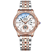 CHENXI New Rose Gold Watch Women Luxury Brand Automatic Mechanical Watches Full Steel Female Waterproof Clock Relogio Feminino