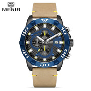 MEGIR Watch Top Brand Men Sport Chronograph Military Clock Fashion Waterproof Luminous Quartz Wrist Watch Men Relogio Masculino
