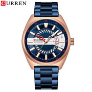 Men Stainless Steel Sport Quartz CURREN Watches Luxury Business Wristwatch Automatic Calendar Waterproof Male Clock Luminous