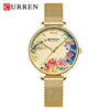 CURREN Women&#39;s Luxury Brand Watch Fashion Women Flower Quartz Bracelets Watch for Ladies reloj mujer Waterproof Relogio Feminino