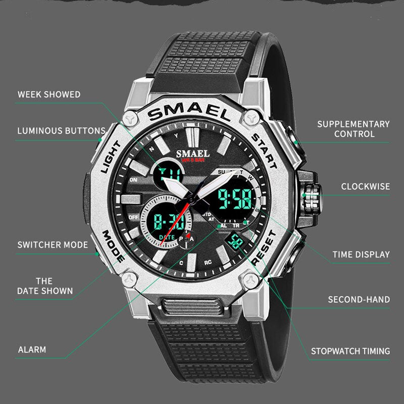 Montre homme 2025 quartz digitale