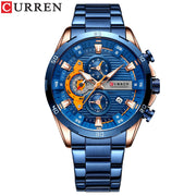 New CURREN 8402 Wristwatch Fashion Men Quartz Watch Luxury Creative Steel Band Casual Sport Chronograph Men&#39;s Watches Relogio