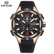 New MEGIR Watch Men Fashion Sports Chronograph Top Luxury Brand Waterproof Quartz Wrist Watches Mens Clock Relogio Masculino