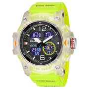 SMAEL Sports Dual Display Watch For Men LED Digital Quartz Waterproof Watches Men&#39;s Stopwatches Student Clock Youth Wristwatches