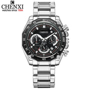 CHENXI Top Brand Watch Men Luxury Stainless Steel Waterproof Man Chronograph Military Sport Quartz Mens Watches Business Clock