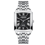 CHENXI Men Calendar Watches Luxury Brand Business Clock Stainless Steel Quartz Waterproof Watch Men Fashion Square Wristwatch