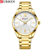 CURREN Simple Business Quartz Watches Men Blue Colour Classic Stainless Steel Wristwatches with Luminous Hands Male Clock