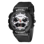 SMAEL Sports Quartz Digital Watches Men Dual Display Waterproof Wristwatch Mens Military Army Clock Male Stopwatch Student Gift