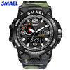 SMAEL Fashion Sport Watch Men Alarm Clock Camouflage Waterproof Week Display Men Watches Digital Watch relogio masculino 1545B