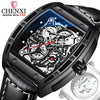 CHENXI Luxury Brand Men Mechanical Wristwatches Ssquare Dial Waterproof Leather Automatic Watch Classic Business Watch for Men