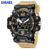 SMAEL Brand Outdoor Sport Men&#39;s Watch Digital-Analog Dual Display Quartz Waterproof Wristwatches for Male Clock Youth Stopwatch