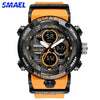 SMAEL Mens Watches Military 50m Waterproof Sport Stopwatch Alarm LED Digital Watch Men Big Dial Clock For Male Relogio Masculino