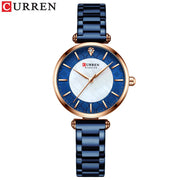 CURREN Brand Luxury Women Bracelet Watches Top Fashion Thin Quartz Wristwatch with Stainless Steel Ladies Gift Clock Top Brand